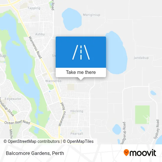 Mapa Balcomore Gardens