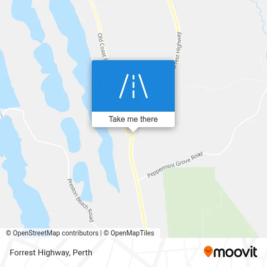 Mapa Forrest Highway