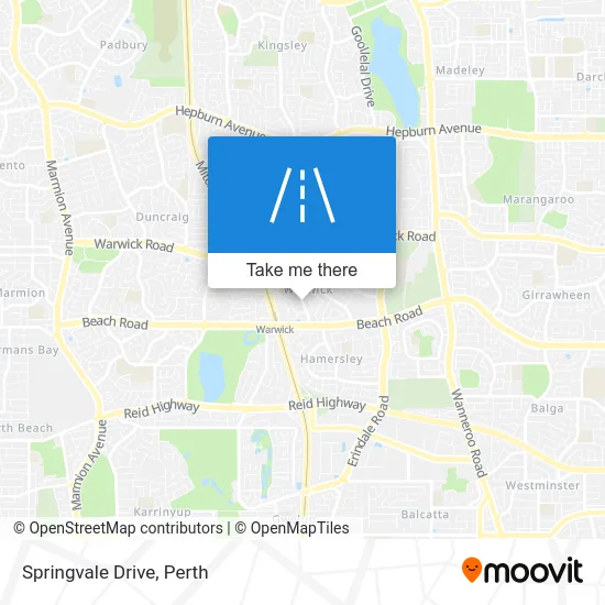 Mapa Springvale Drive