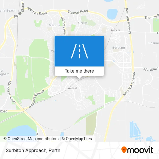 Mapa Surbiton Approach