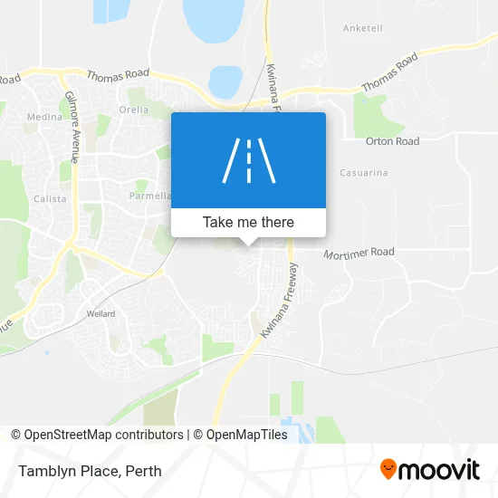 Perth Mapa ¿Cómo llegar a Tamblyn Place, Wellard en autobús o tren?