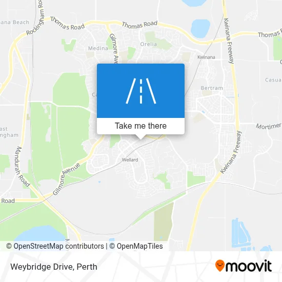 Mapa Weybridge Drive