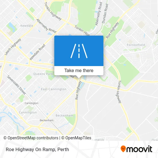 Mapa Roe Highway On Ramp