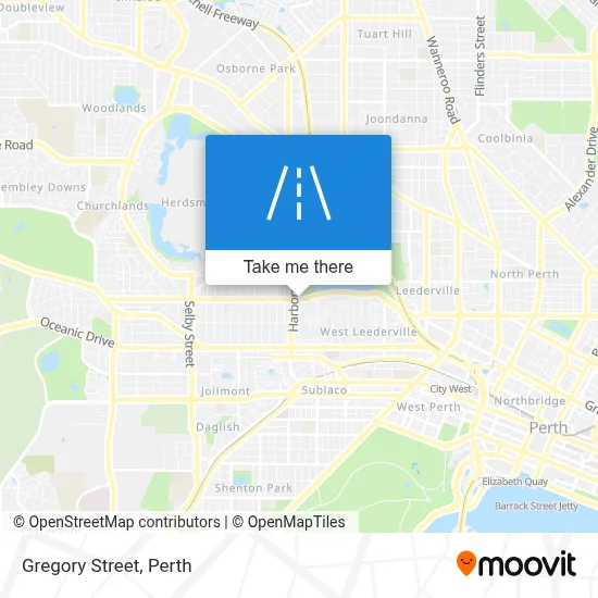 Mapa Gregory Street