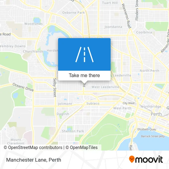 Mapa Manchester Lane