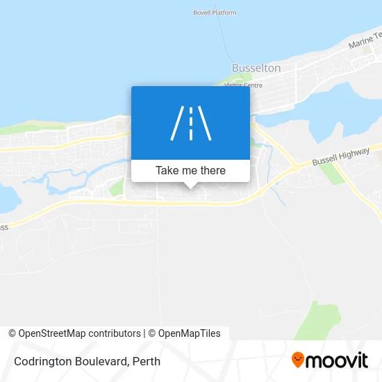 Mapa Codrington Boulevard