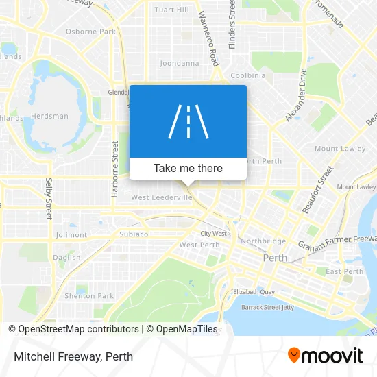 Mapa Mitchell Freeway