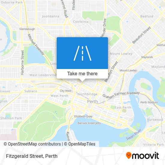 Mapa Fitzgerald Street