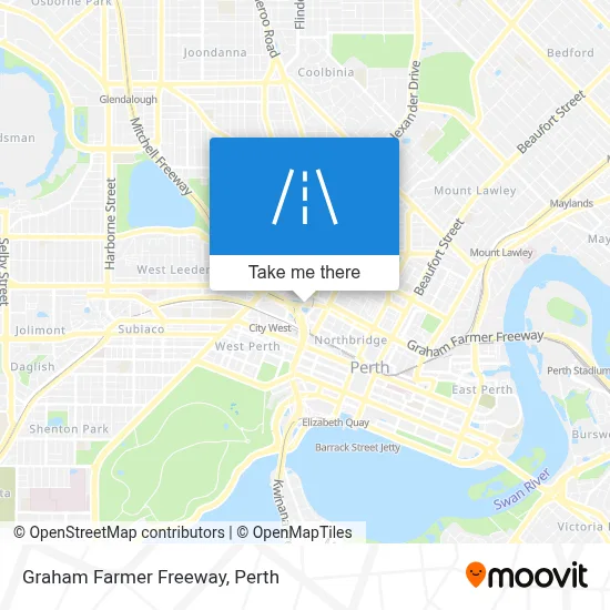 Mapa Graham Farmer Freeway