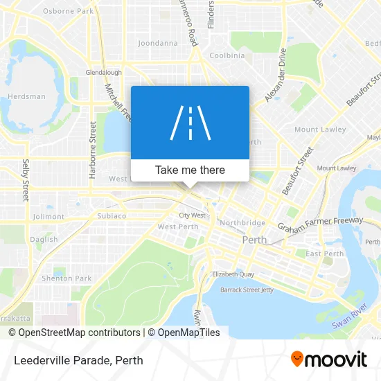 Mapa Leederville Parade