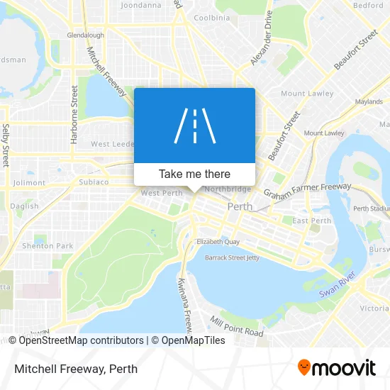 Mapa Mitchell Freeway