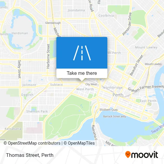 Mapa Thomas Street