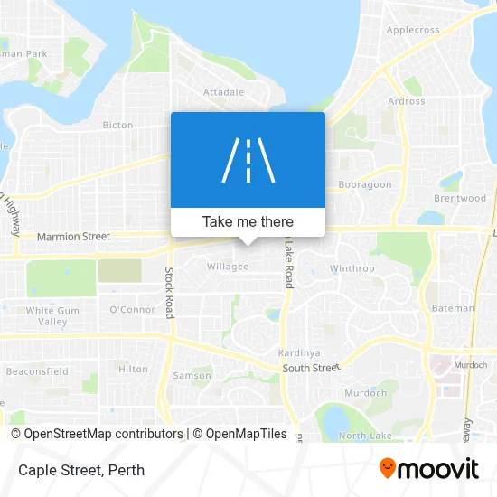 Mapa Caple Street