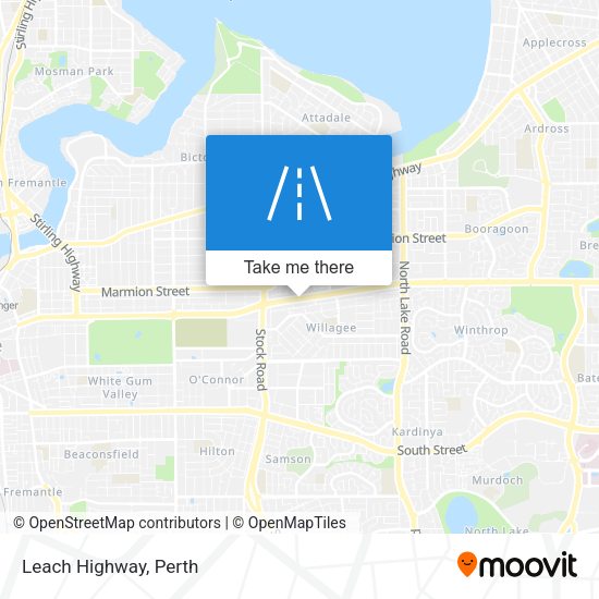 Leach Highway map