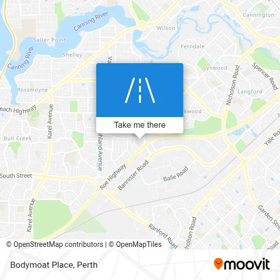 Mapa Bodymoat Place