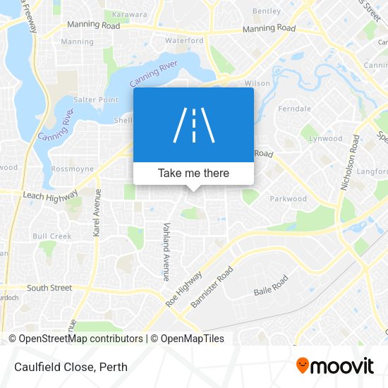 Caulfield Close map