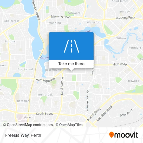 Mapa Freesia Way