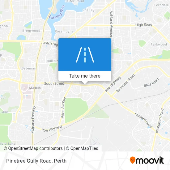 Mapa Pinetree Gully Road