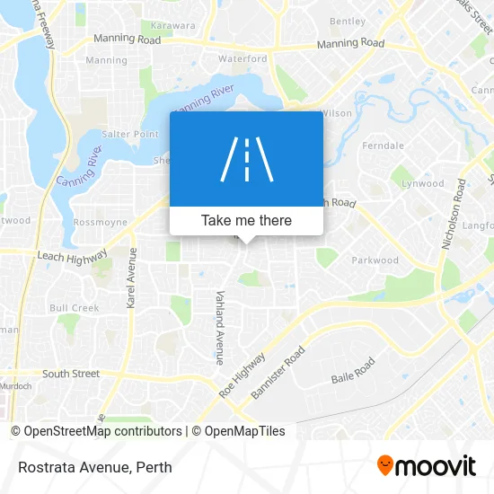 Mapa Rostrata Avenue