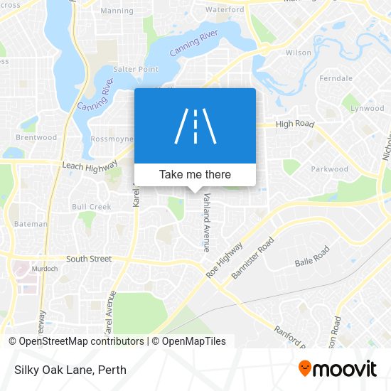 Silky Oak Lane map