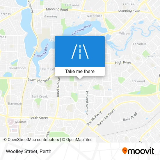 Mapa Woolley Street