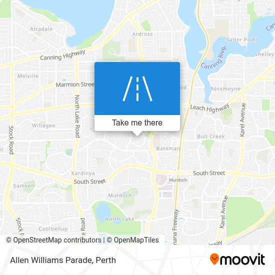 Mapa Allen Williams Parade