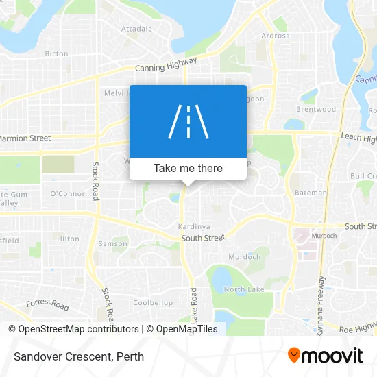 Mapa Sandover Crescent