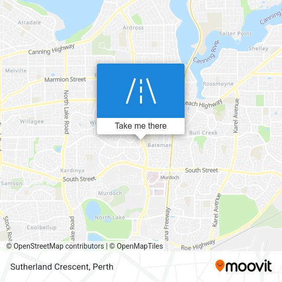 Sutherland Crescent map