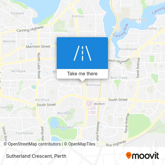 Mapa Sutherland Crescent