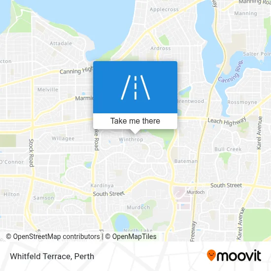 Mapa Whitfeld Terrace