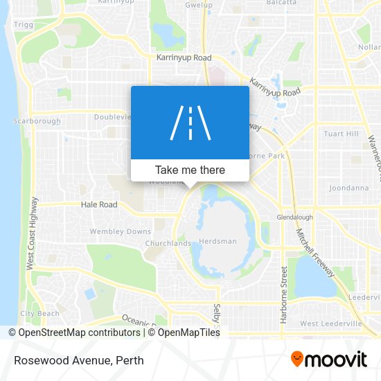 Rosewood Avenue map