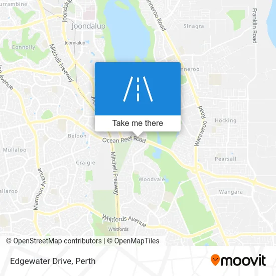 Mapa Edgewater Drive