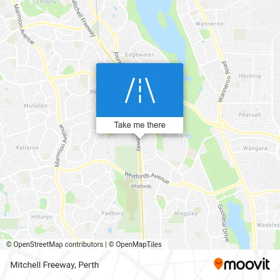 Mapa Mitchell Freeway