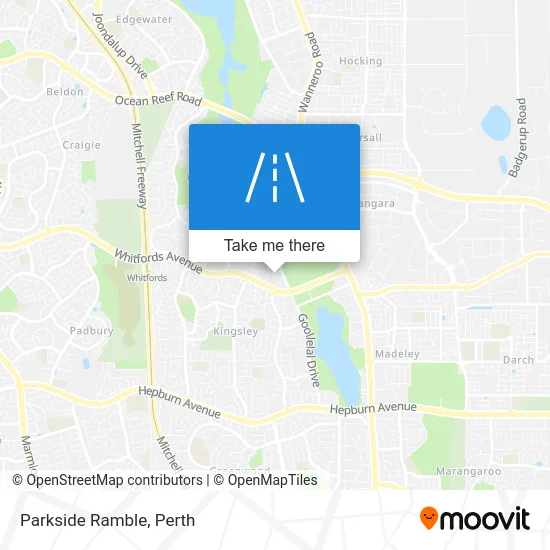 Mapa Parkside Ramble