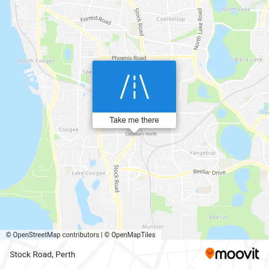 Mapa Stock Road