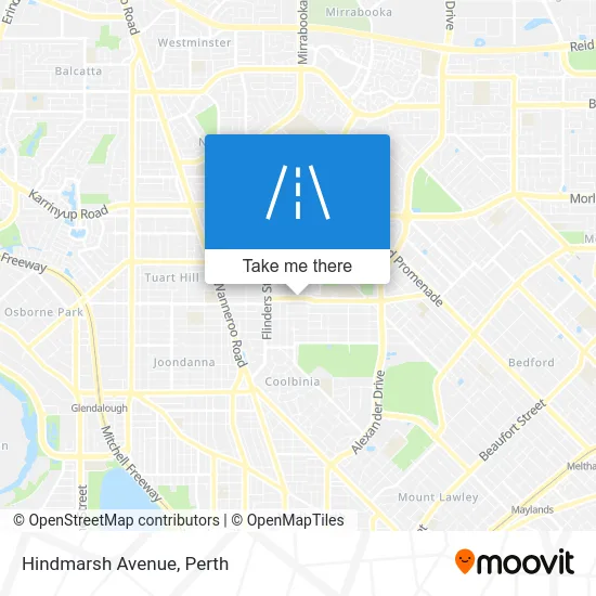 Mapa Hindmarsh Avenue