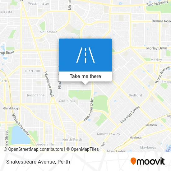 Mapa Shakespeare Avenue