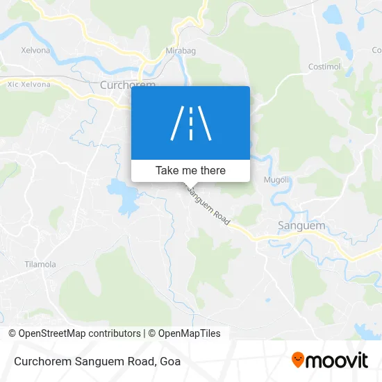 Curchorem Sanguem Road map