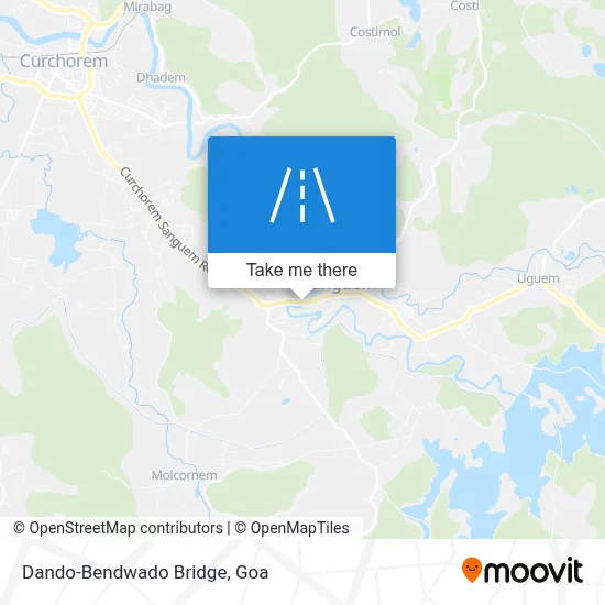 Dando-Bendwado Bridge map