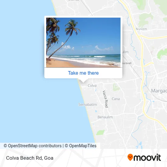Colva Beach Rd map
