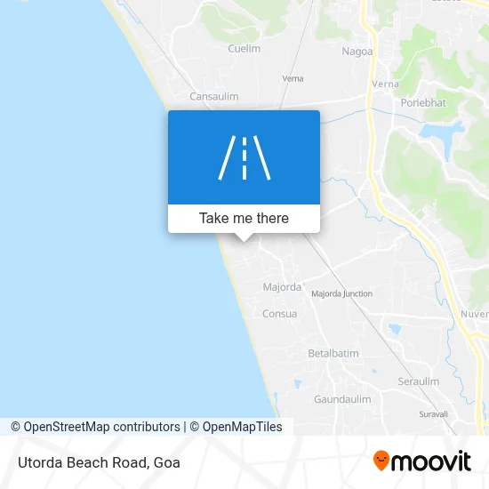 Utorda Beach Road map