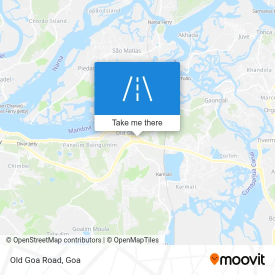 Old Goa Road map