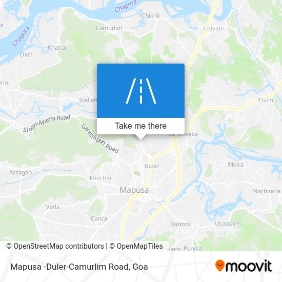 Mapusa -Duler-Camurlim Road map
