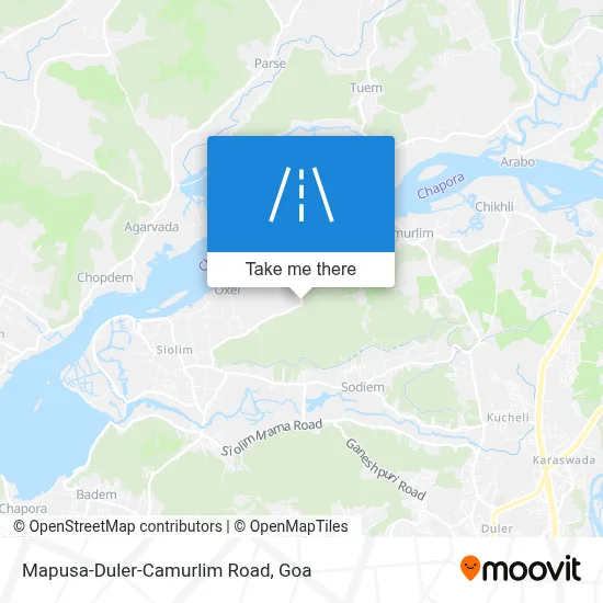 Mapusa-Duler-Camurlim Road map