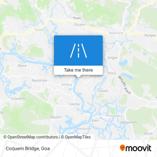 Corjuem Bridge map