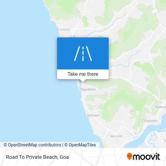 Road To Private Beach map