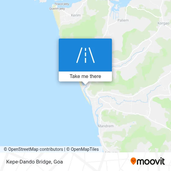 Kepe-Dando Bridge map