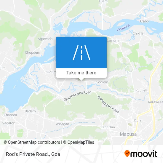 Rod's Private Road. map