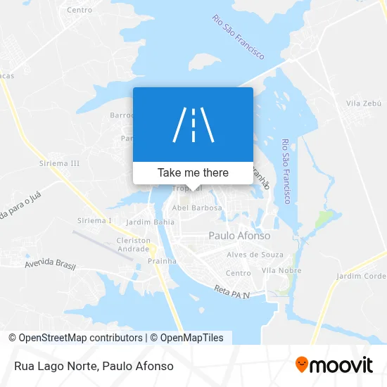 Rua Lago Norte map