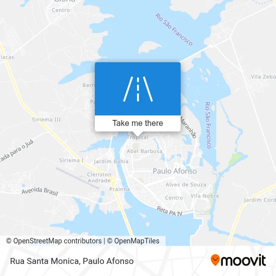 Rua Santa Monica map